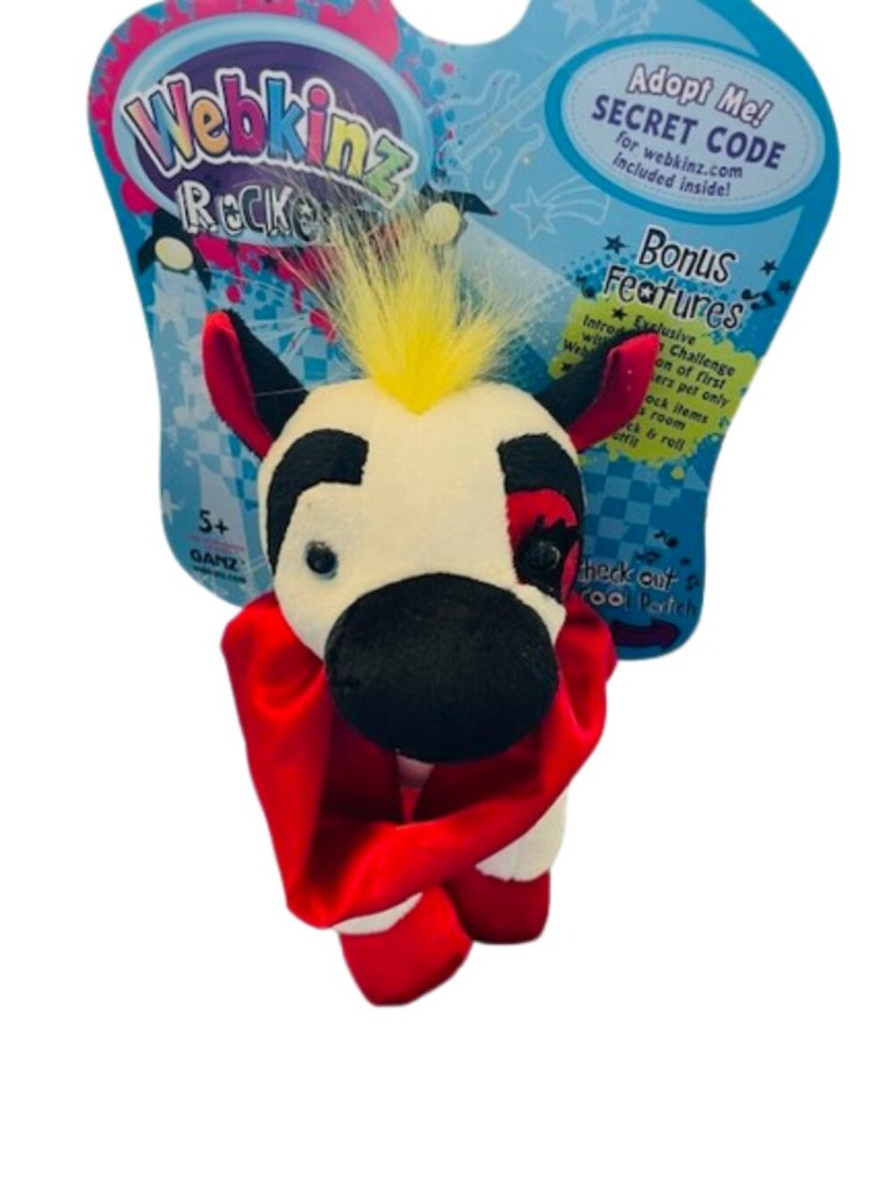 Webkinz Rockerz Zebra HM5113 Ganz NO CODE Plush Only